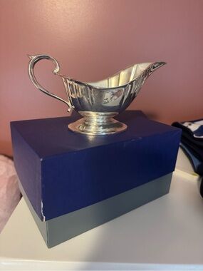 Vintage Gorham Heritage Ornate Silverplate Gravy Boat